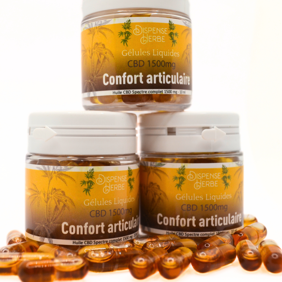 Gélules CBD | 1500mg Confort Articulaires - Curcuma & Gingembre