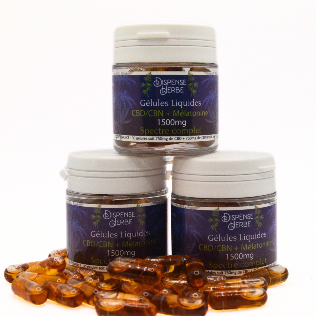 Gélule CBD/CBN | 1500mg | Sommeil - Mélatonine & Ylang ylang