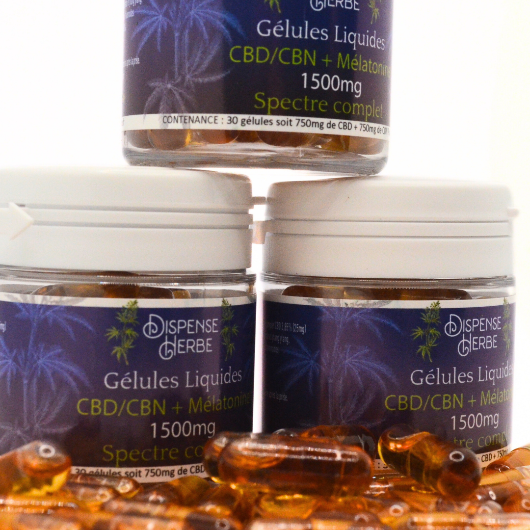 Gélule CBD/CBN | 1500mg | Sommeil - Mélatonine & Ylang ylang